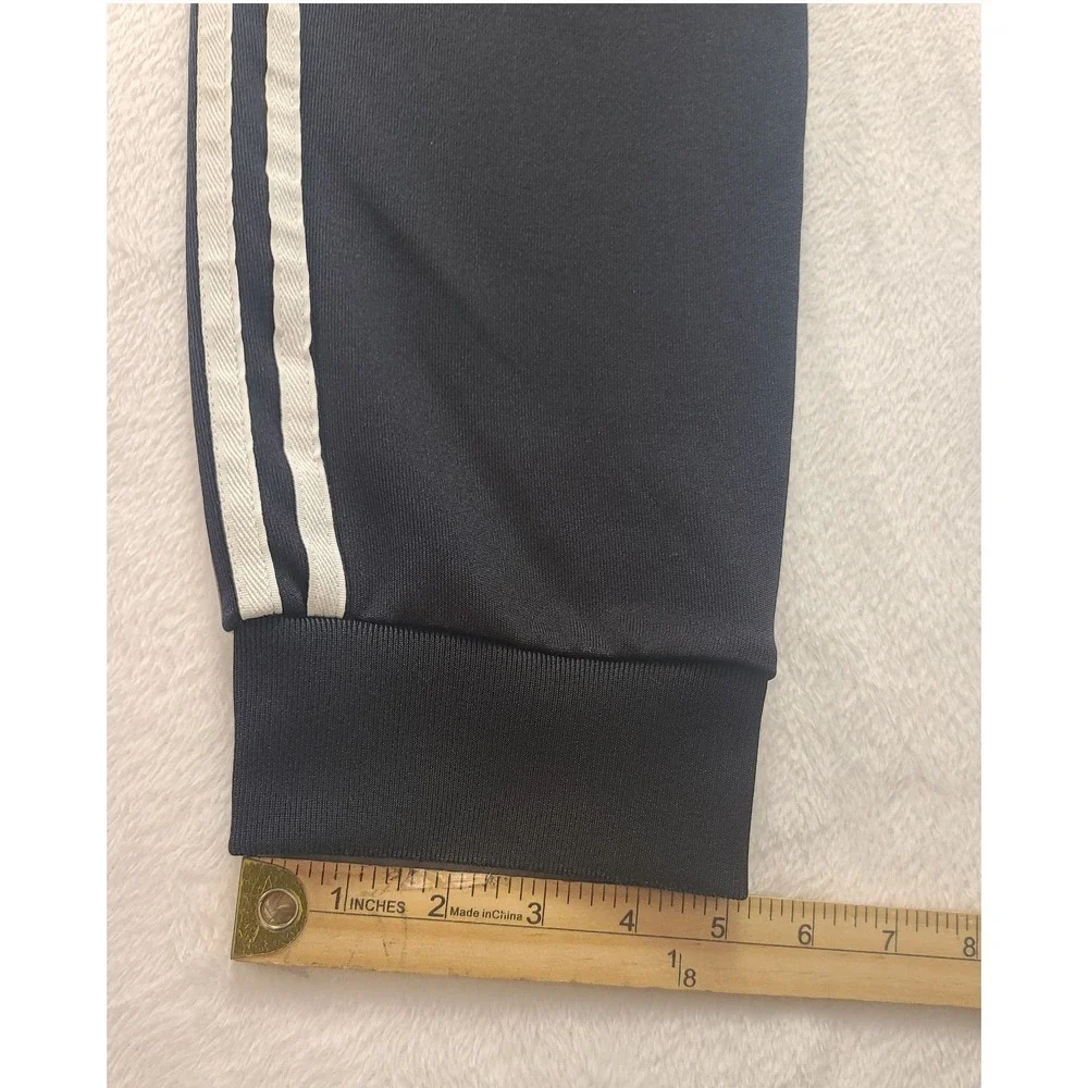 Adidas Originals Mens Black White Stripe Track Pants Joggers Medium Trefoil Logo
